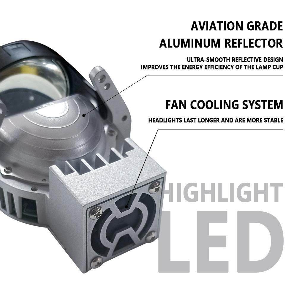 超亮LED汽车双光透镜大灯大功率60W双光杯聚光车灯海拉5改装车灯,淘宝优惠券,粉丝福利购,淘宝优惠卷