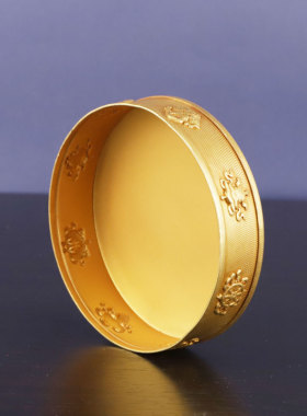 纯铜曼扎盘学院设计款可随身带供曼扎八吉祥曼茶罗盘小号曼扎10cm