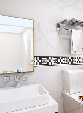 踢脚线自粘pvc腰线墙角贴酒店厨房浴室墙裙墙围防水翻新改造装饰