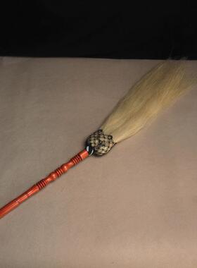 001厂家马佛尘士法会尾用品马尾丝木道柄佛真尘