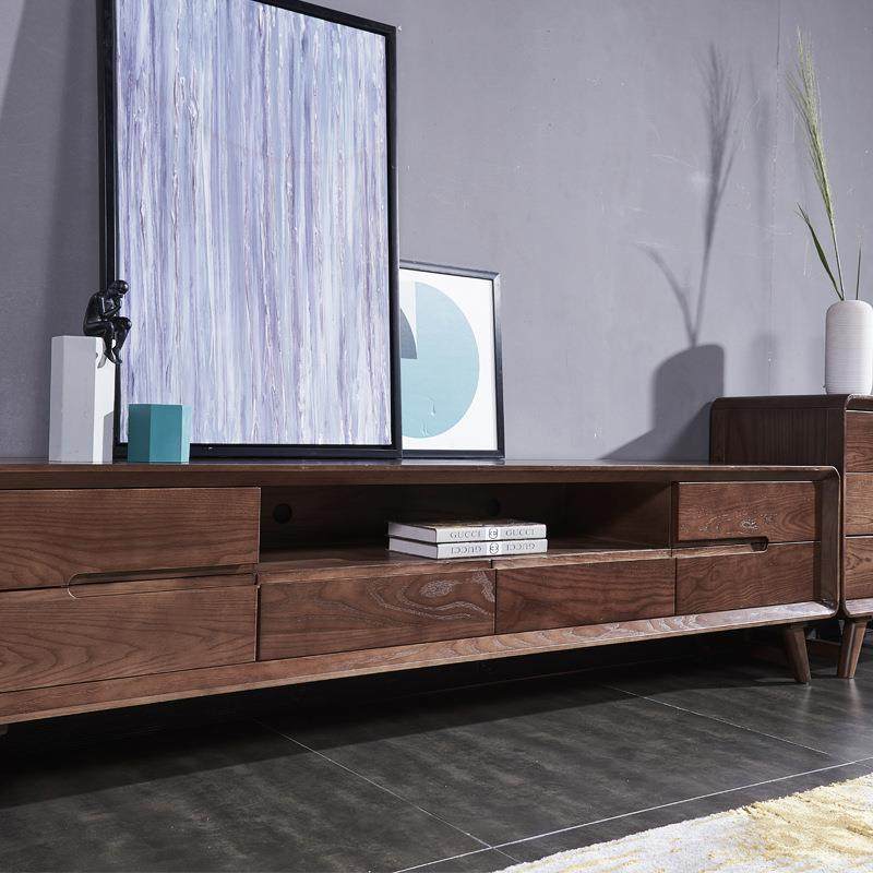 DHMZ实木电视柜北欧白蜡木地柜现代简约小户型矮柜客厅储藏柜,淘宝优惠券,粉丝福利购,淘宝优惠卷