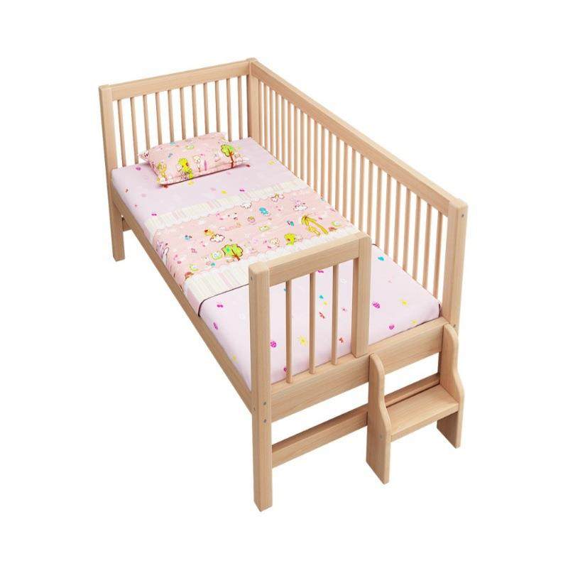 实木儿童床拼接大床带护栏单人男孩加宽婴儿宝宝床边小床榉木,淘宝优惠券,粉丝福利购,淘宝优惠卷