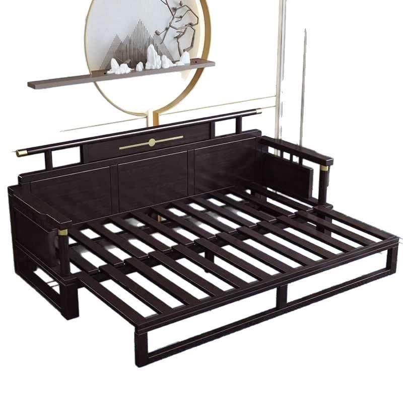 新中式拉床罗汉床实木古典禅意乌金木沙发拉床现代简约办公室客厅,淘宝优惠券,粉丝福利购,淘宝优惠卷