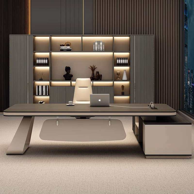 轻奢老板桌办公桌椅组合大班台主管经理办公室桌单人总裁简约现代,淘宝优惠券,粉丝福利购,淘宝优惠卷