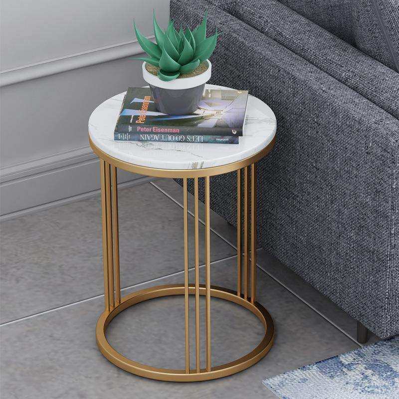 北欧大理石茶几组合子母客厅圆形小户型家具铁艺沙发边几茶桌轻奢,淘宝优惠券,粉丝福利购,淘宝优惠卷