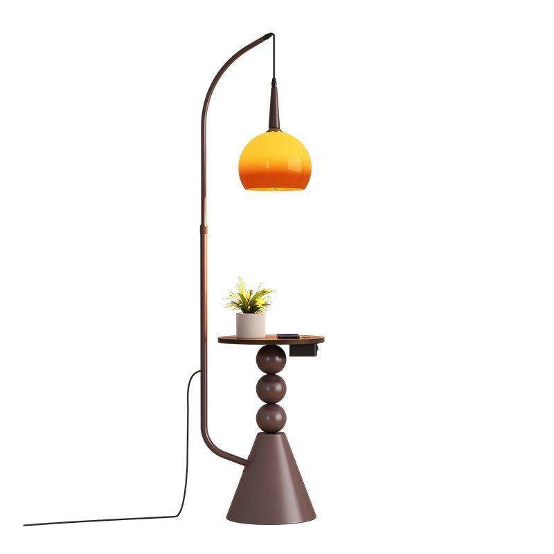 中古风床头柜立式台灯客厅沙发边置物茶几一体复古卧室柚子落地灯,淘宝优惠券,粉丝福利购,淘宝优惠卷