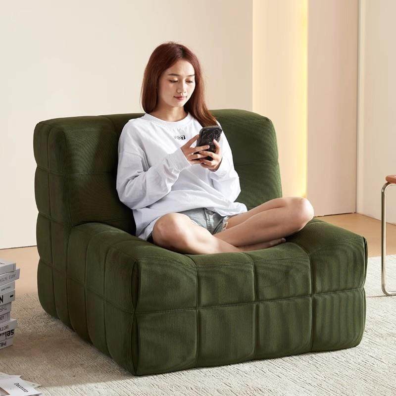 毛毛虫沙发懒人复古方块网红休闲设计师客厅卧室日式单人沙发创意,淘宝优惠券,粉丝福利购,淘宝优惠卷