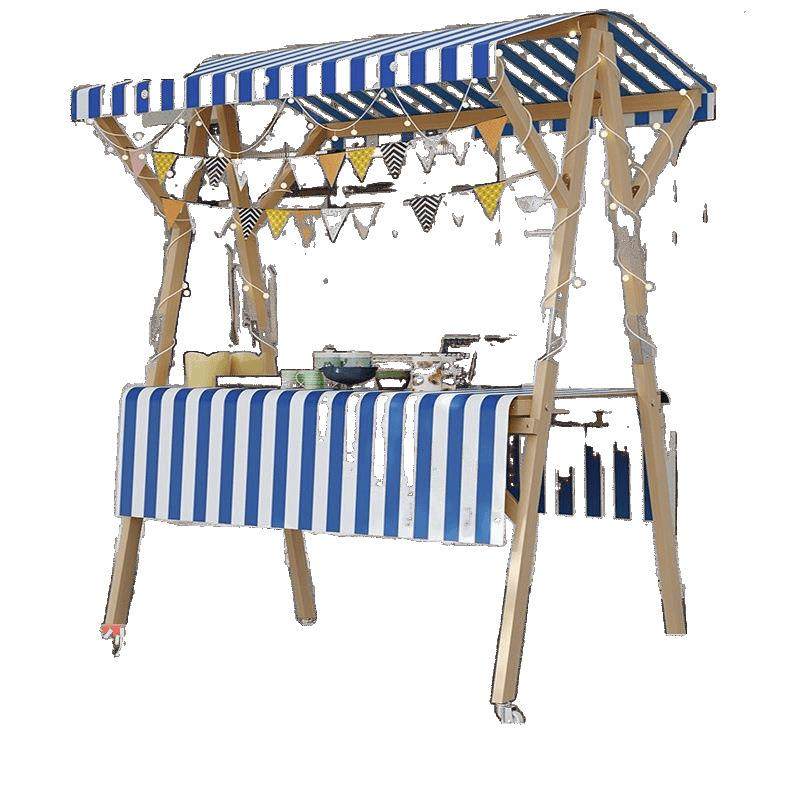 集市网红摊位展示架折叠夜市实木摆摊架子促销户外花车移动可折叠,淘宝优惠券,粉丝福利购,淘宝优惠卷