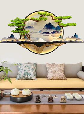 新中式3d立体装饰画带灯
