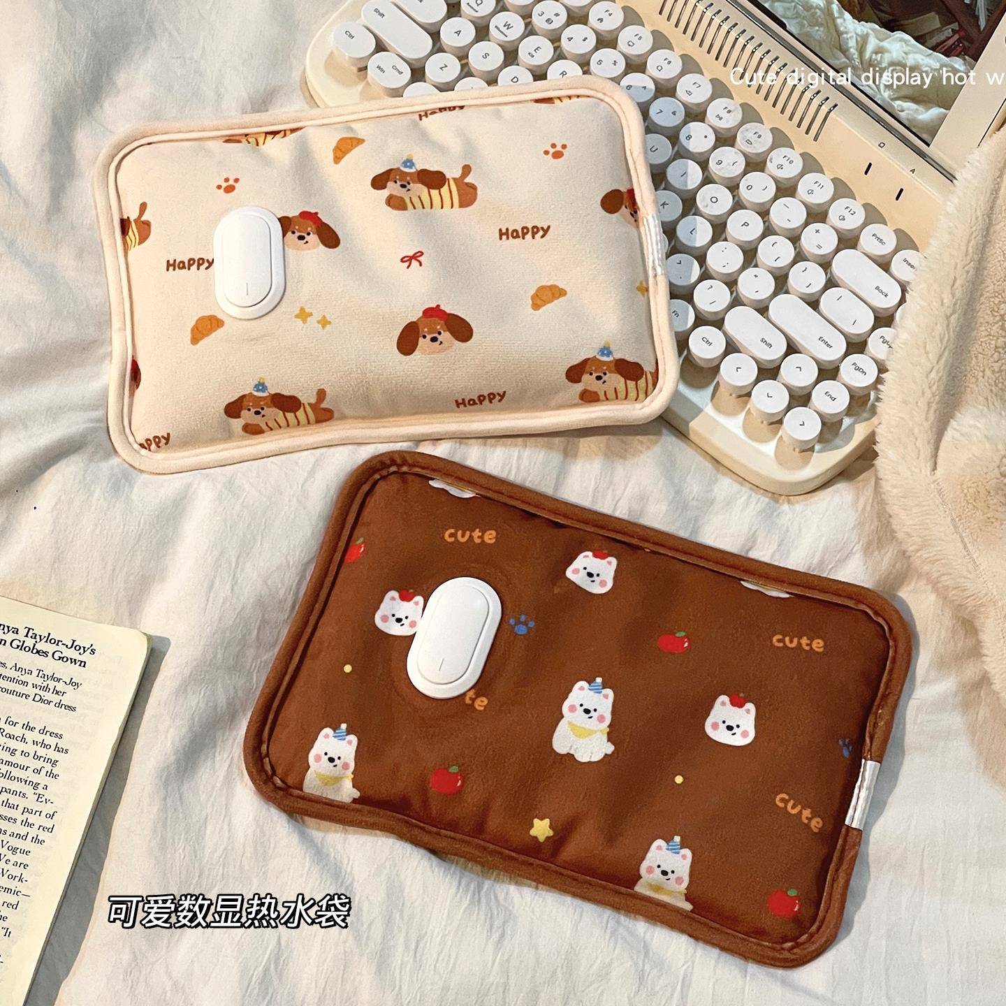 可爱热水袋充电款暖手宝2025新款防爆电热暖水袋被窝专用保暖神器 - 图1