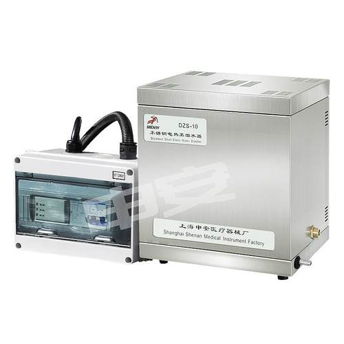 上海申安DZS-5/10自控型不锈钢电热蒸馏水器实验室蒸馏水器 - 图0