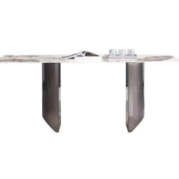 意式轻奢岩板餐桌椅高端亮光现代简约组合家用小户型餐厅长方形,淘宝优惠券,粉丝福利购,淘宝优惠卷