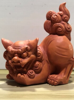 石敢当仿石树脂狮摆件屋顶琉璃