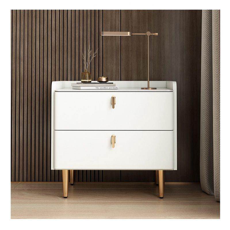 轻奢高级感实木皮质双抽屉岩板床头柜现代简约网红家用床边储物柜,淘宝优惠券,粉丝福利购,淘宝优惠卷