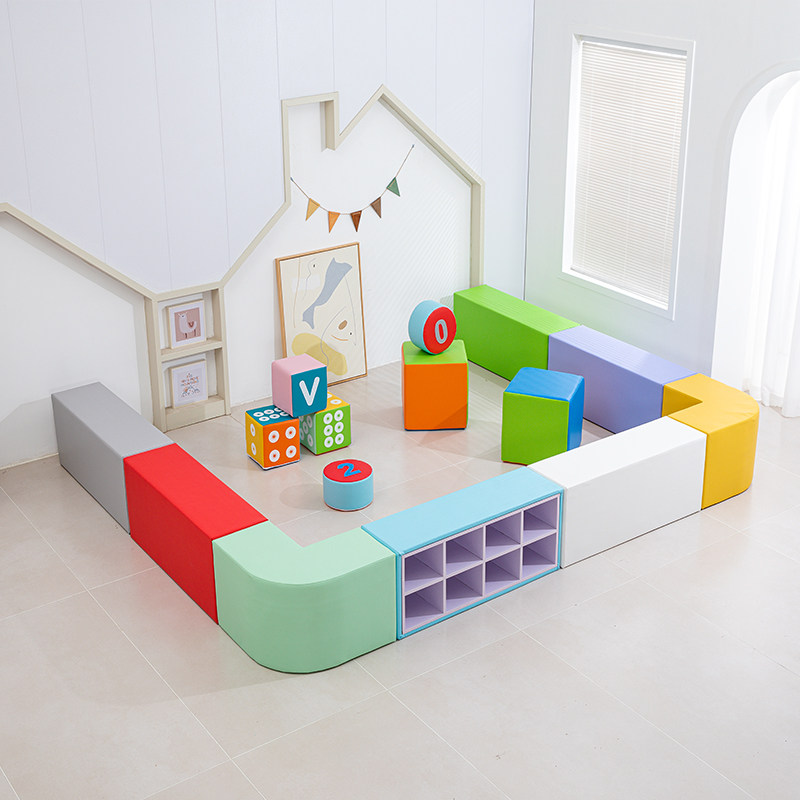 早教幼儿园游乐区组合长凳海洋球池防撞软包沙池围栏儿童游戏乐园,淘宝优惠券,粉丝福利购,淘宝优惠卷