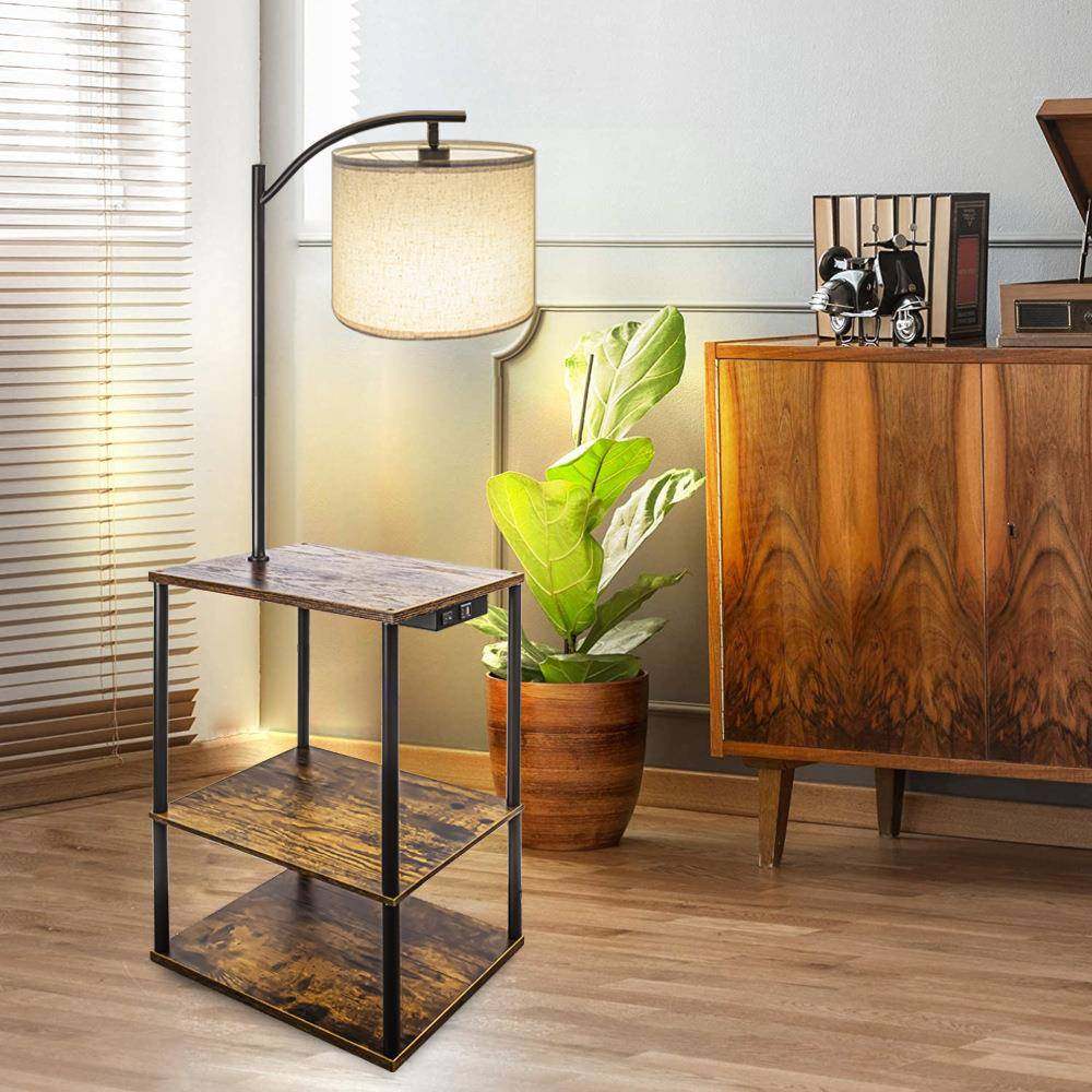 热销布罩落地灯置物架灯书架物品摆放落地灯usb插头床头灯,淘宝优惠券,粉丝福利购,淘宝优惠卷