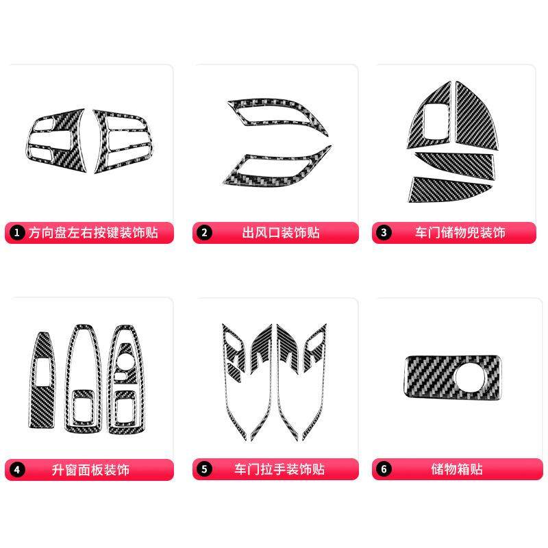 适用于宝马16-22款X1X2F48碳纤维内饰改装件车门拉手装饰贴,淘宝优惠券,粉丝福利购,淘宝优惠卷