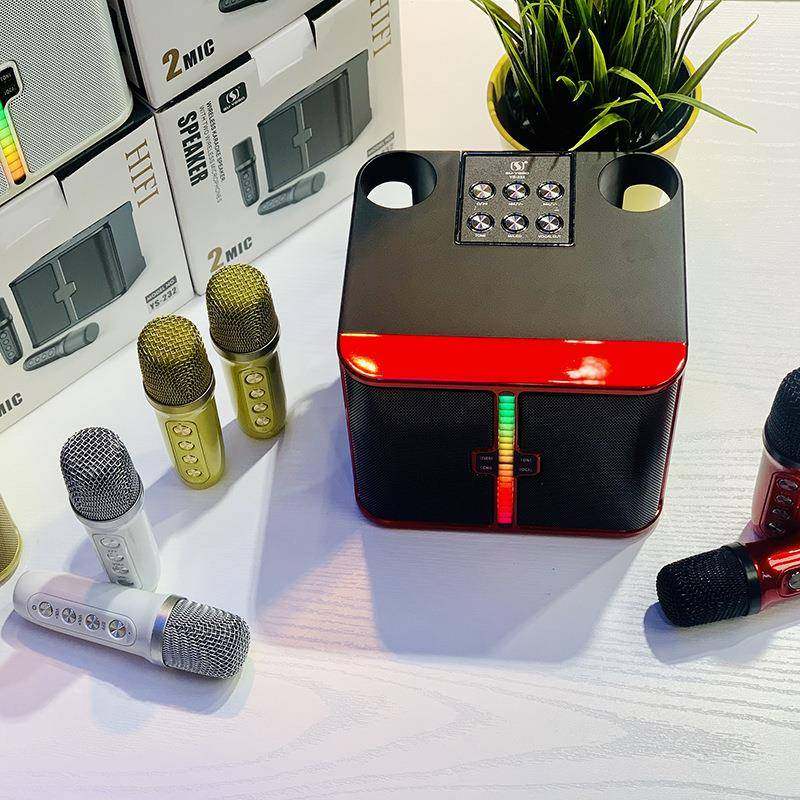 音符随音乐跳动唱歌音响新款上市带变声功能双U段卡拉OK音箱套装,淘宝优惠券,粉丝福利购,淘宝优惠卷