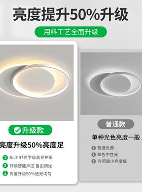 卧室灯护眼吸顶灯中山灯具现代简约客厅灯房间灯圆环极简主灯263L