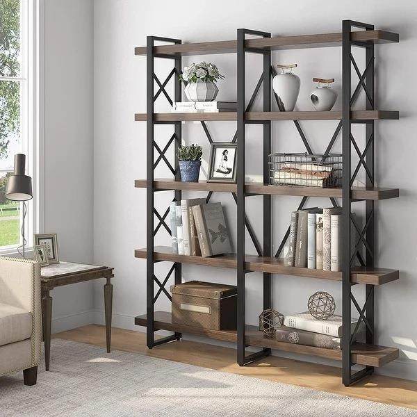 美式置物架落地式花架复古书架客厅铁艺收纳架实木简约搁板展示架,淘宝优惠券,粉丝福利购,淘宝优惠卷