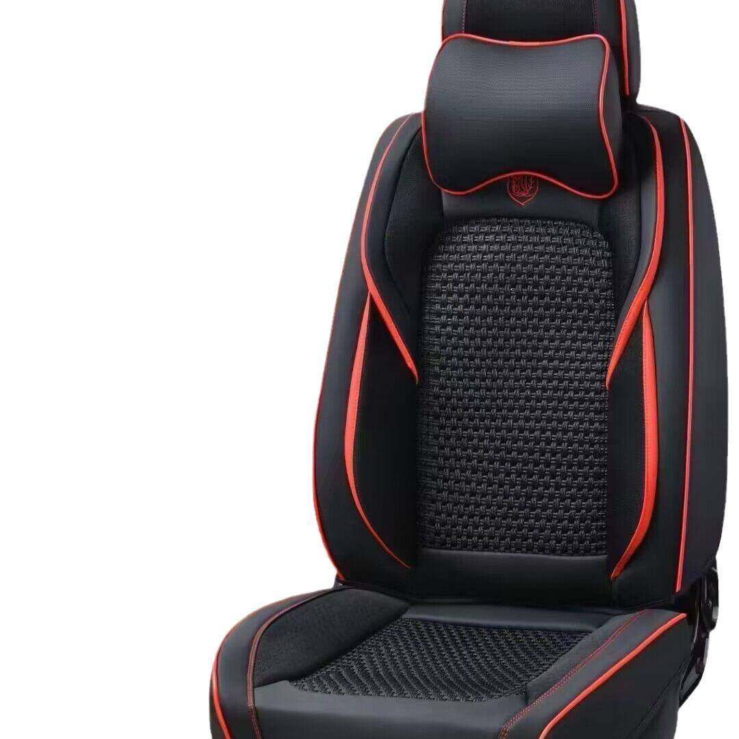 现货新款汽车坐垫四季通用纳帕皮全包围座套皮加冰丝汽车座椅坐垫,淘宝优惠券,粉丝福利购,淘宝优惠卷