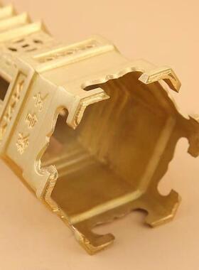 文昌塔纯黄铜三层文昌塔书桌办十室件装饰品公送礼收藏纪念品摆厂