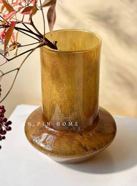 轻1奢美美拉系玻德璃花瓶北欧摆件客厅餐式花桌插样板间酒店装饰