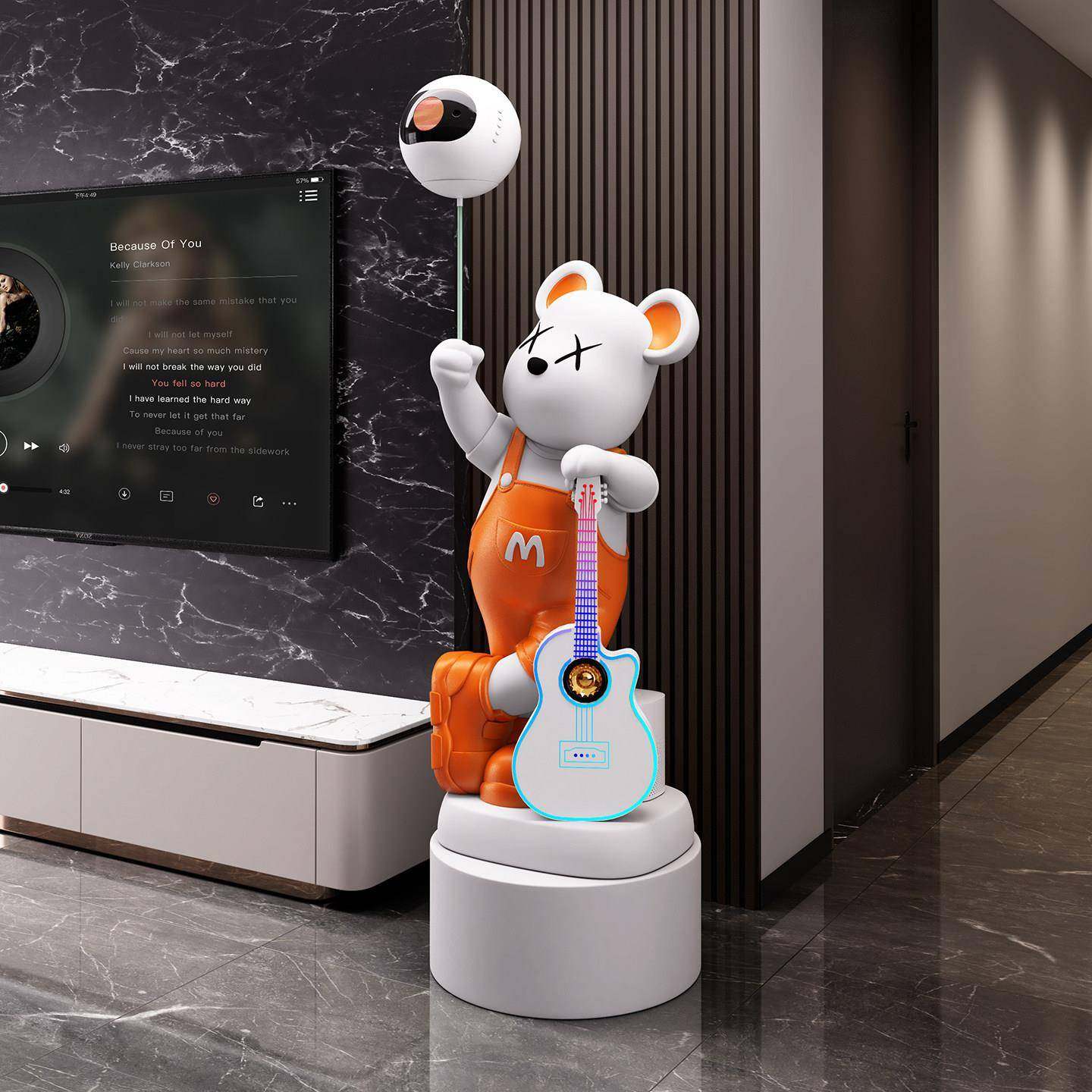 卡风S286通熊落地大摆件蓝牙响K歌麦克星空影灯音客厅沙投发旁装,淘宝优惠券,粉丝福利购,淘宝优惠卷