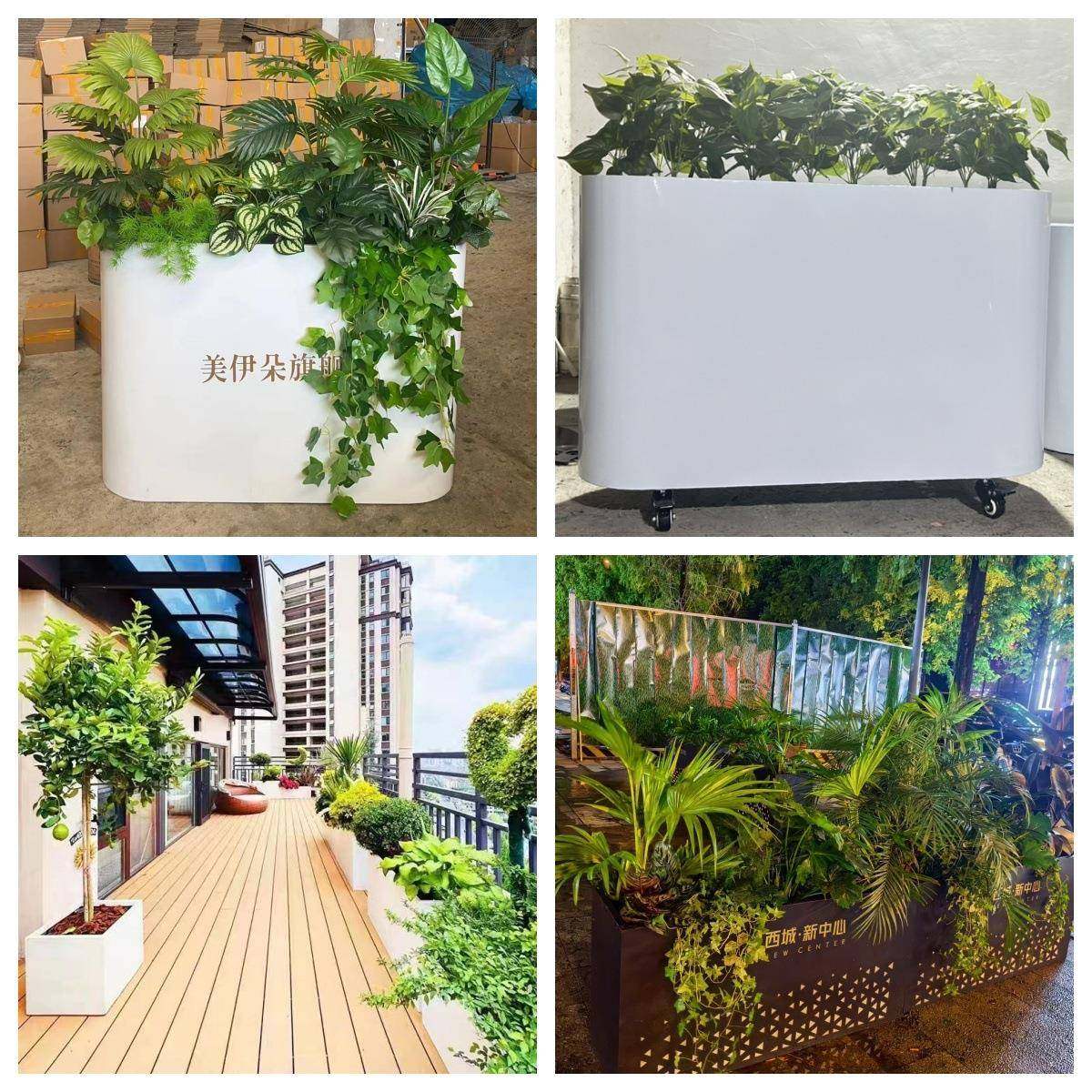 户外不锈钢坐凳花箱组合外摆商业街饮品店装饰阳台种花槽花坛隔断,淘宝优惠券,粉丝福利购,淘宝优惠卷