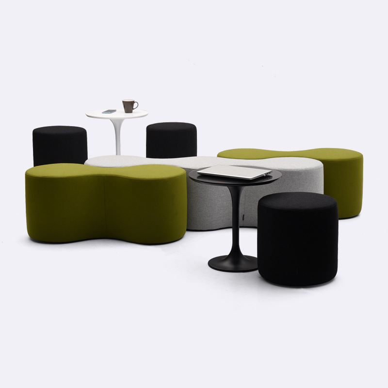 设计师创意组合沙发凳北欧异形布艺坐墩服装店客厅换鞋小墩子矮凳 - 图2