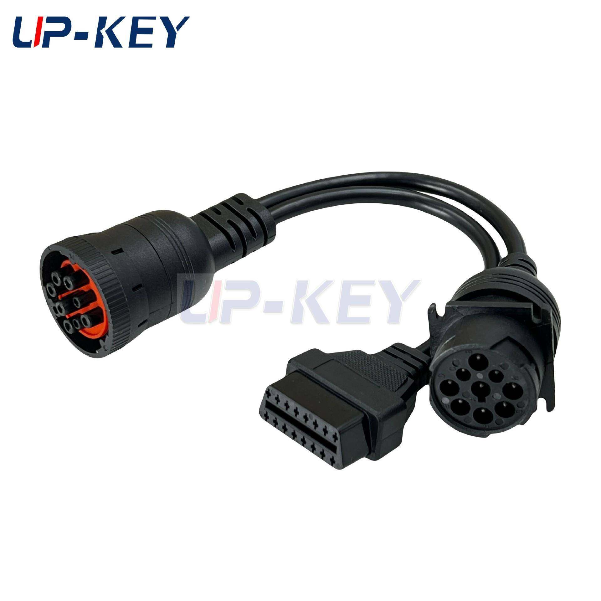 J1939康明斯一代9P公转母三通线j1708德驰9P卡车转J1962OBD转接,淘宝优惠券,粉丝福利购,淘宝优惠卷