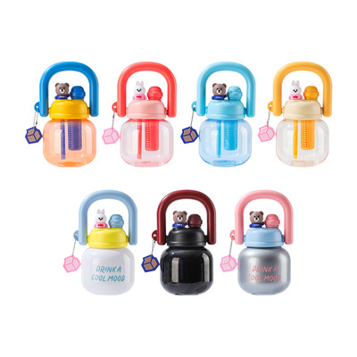 大肚杯夏季男女高颜值大容量塑料吸管杯户外儿童便携运动水壶