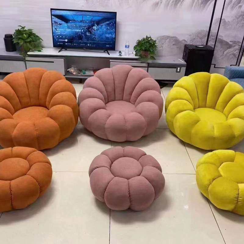 奶油旋转懒人南瓜椅手榻榻米客厅休闲椅单人沙发可躺可睡卧室双人,淘宝优惠券,粉丝福利购,淘宝优惠卷