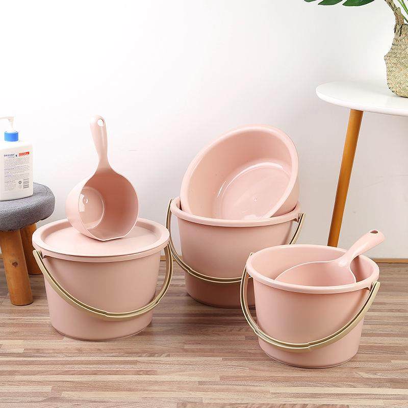 桶盆套装家用水桶宿舍脸盆洗衣桶学生储水带盖洗澡圆桶加厚塑防漏,淘宝优惠券,粉丝福利购,淘宝优惠卷