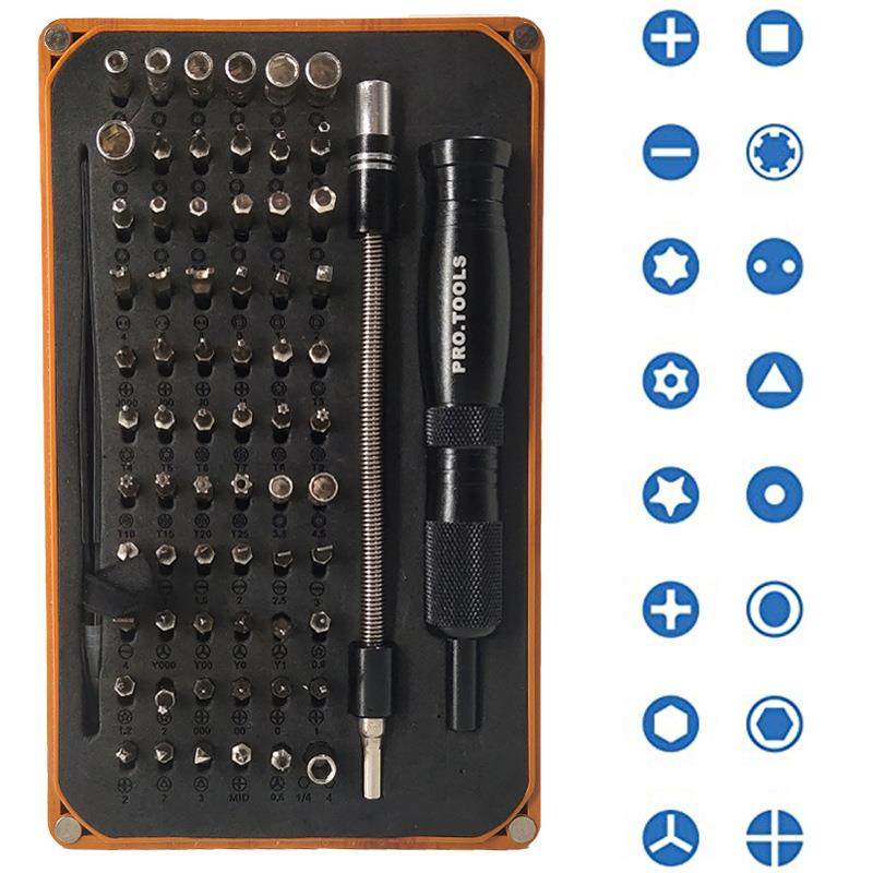 69-in-1 wood grain box multi-function manual screwdriver set mobile phone clock computer disassembly and repair screwdriver tool