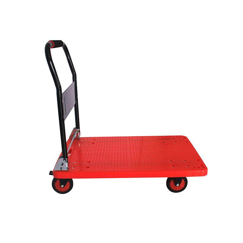 塑料手推车加厚重型拉货搬运车物流平板车钢管加固静音折叠小拖车,淘宝优惠券,粉丝福利购,淘宝优惠卷