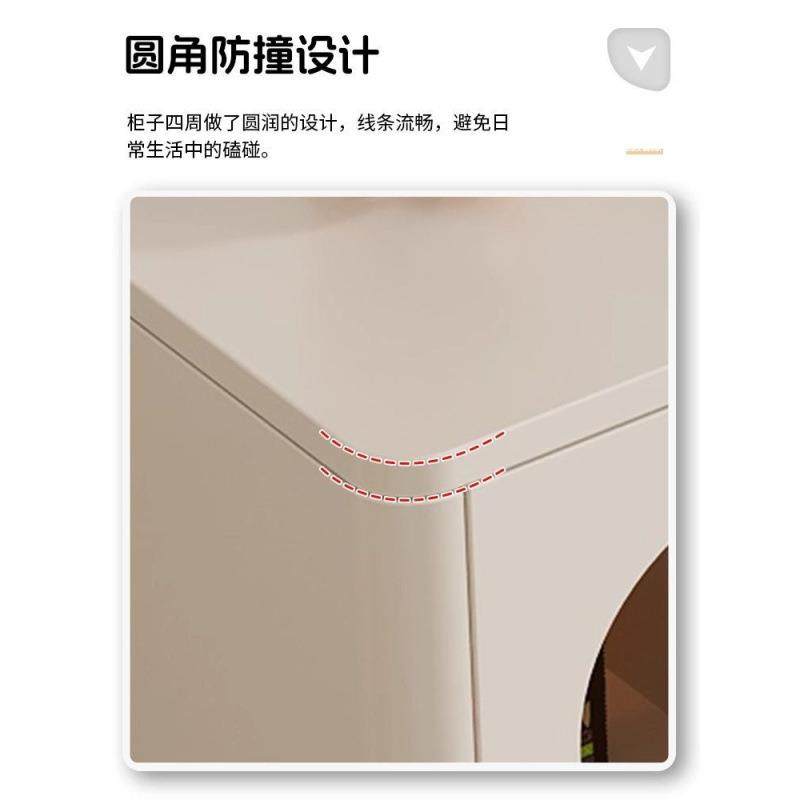 现代简约奶油风餐边柜原木酒柜客厅家用靠墙轻奢玄关柜储物置物架,淘宝优惠券,粉丝福利购,淘宝优惠卷