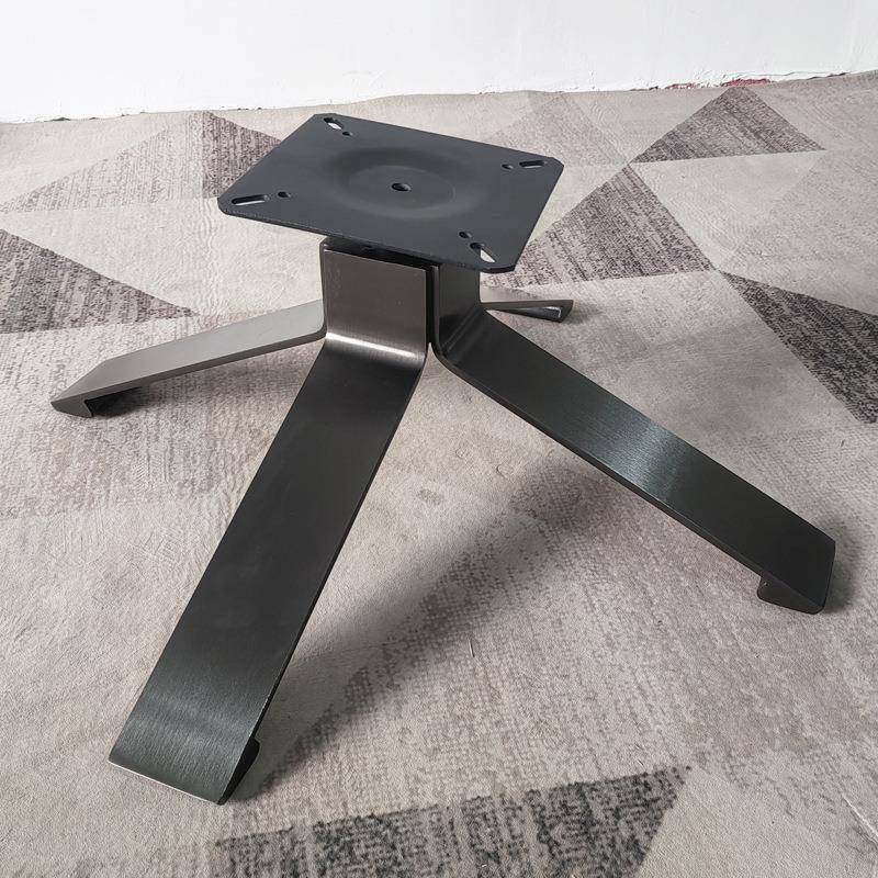 意式极简休闲椅脚实心不锈钢拉丝电镀脚可旋转单人沙发椅四星脚,淘宝优惠券,粉丝福利购,淘宝优惠卷