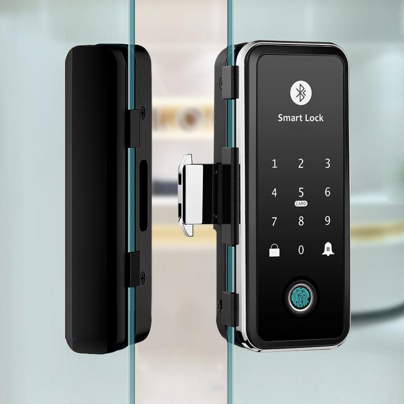 Recognition glass door fingerprint lock office NFC unlocking password lock attendance card electronic access control smart lock
