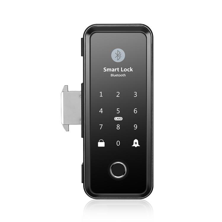 Recognition glass door fingerprint lock office NFC unlocking password lock attendance card electronic access control smart lock