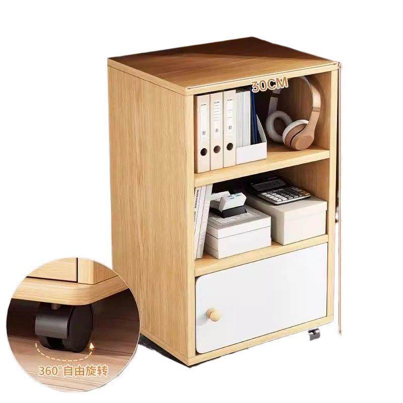可移动边柜办公室桌下收纳柜书柜落地置物架沙发侧边柜带轮小柜子,淘宝优惠券,粉丝福利购,淘宝优惠卷