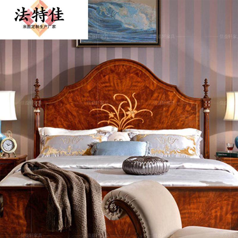 英式实木雕花双人床1.8米亚历山大奢华别墅公主床欧式新古典家具,淘宝优惠券,粉丝福利购,淘宝优惠卷