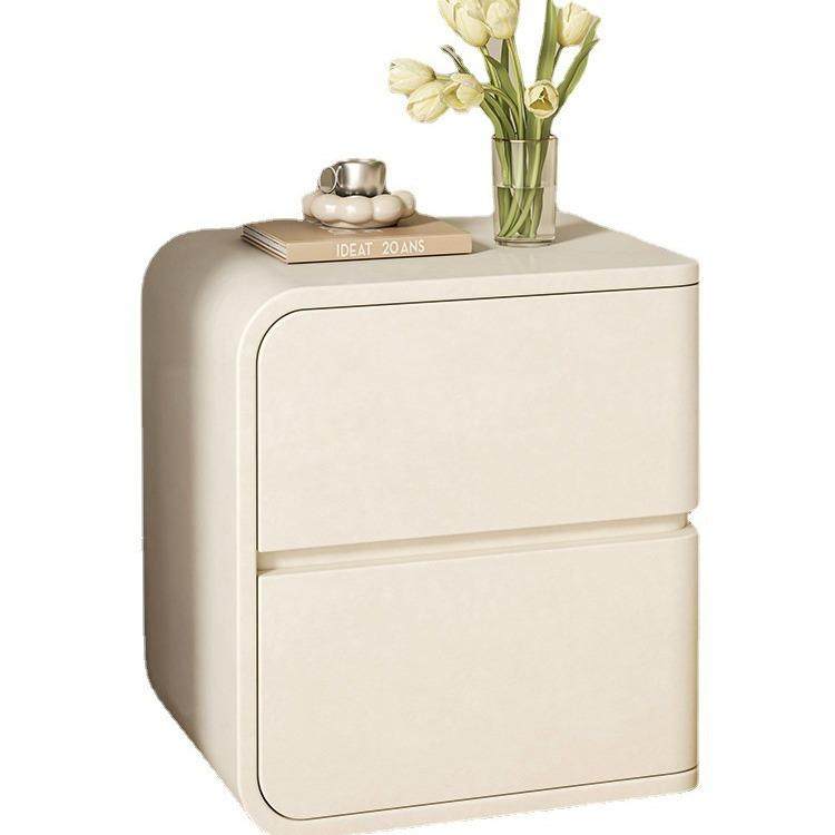 床头柜轻奢高级感小型实木床边柜简约现代奶油风创意卧室储物柜子,淘宝优惠券,粉丝福利购,淘宝优惠卷