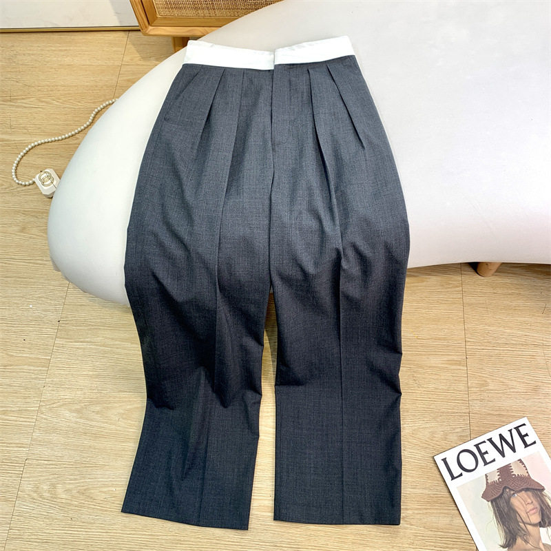 现货WANGE   一片式天丝休闲套装夏装无袖背心高腰阔腿西裤两,淘宝优惠券,粉丝福利购,淘宝优惠卷