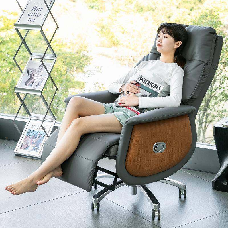 真皮老板椅舒适久坐电脑椅家用商务书房大班椅电动按摩办公椅,淘宝优惠券,粉丝福利购,淘宝优惠卷