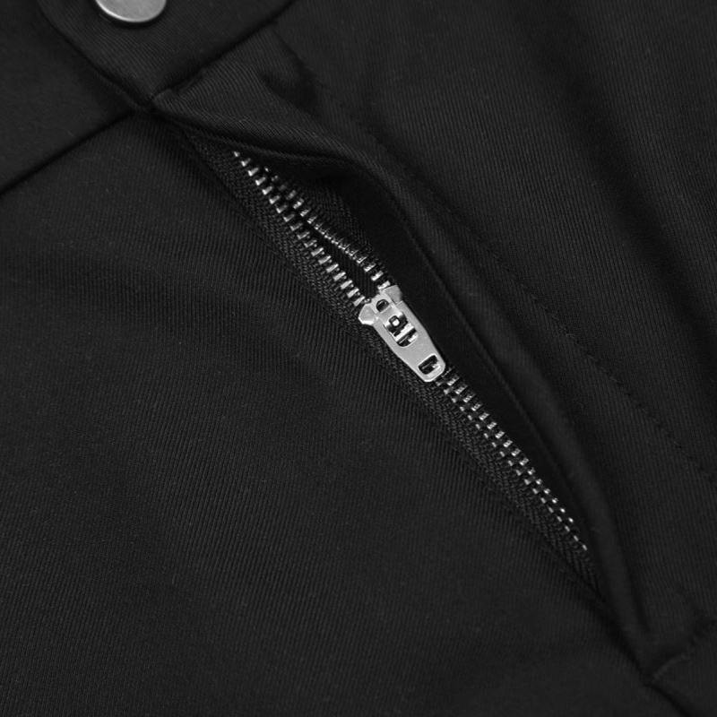 11KN美式复古褶皱垂感直筒小众设计感廓形阔腿西裤潮Casual pants - 图1