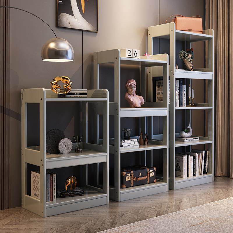 实木落地书架家用客厅置物架书房多层组合储物书柜橡胶木轻奢书橱,淘宝优惠券,粉丝福利购,淘宝优惠卷