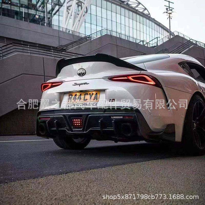 适用19-21款丰田SupraA90牛魔王改装ABS材质免打孔V款碳纤维尾翼,淘宝优惠券,粉丝福利购,淘宝优惠卷
