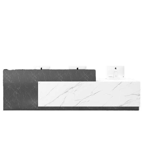 诗季木歌前台接待台迎宾咨询台收银吧台办公室前台办公桌非烤漆 - 图3