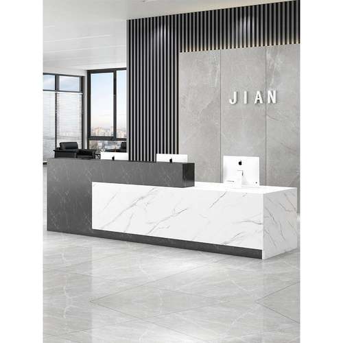 诗季木歌前台接待台迎宾咨询台收银吧台办公室前台办公桌非烤漆 - 图1